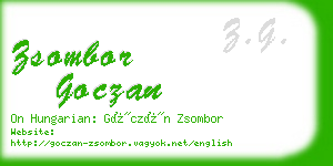 zsombor goczan business card